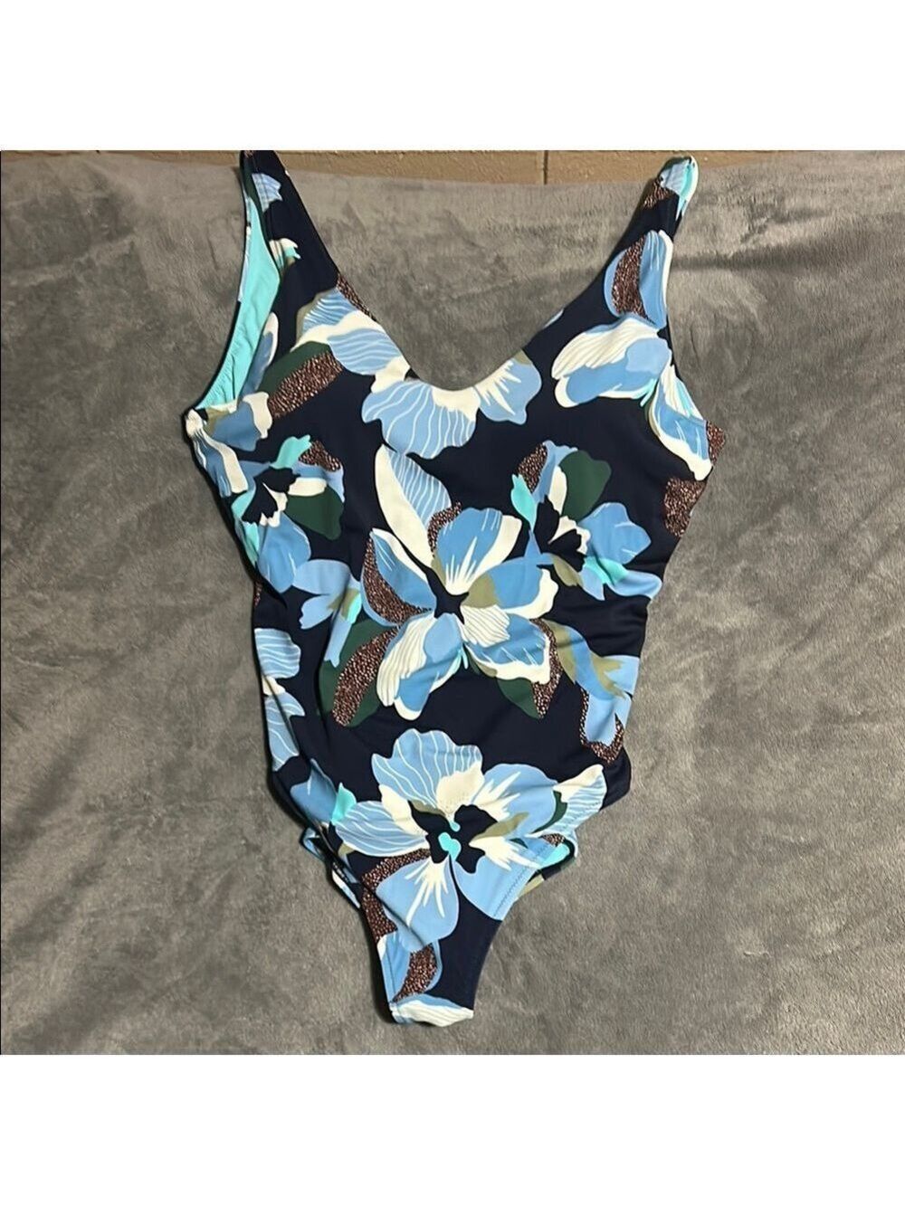 Athleta Blue and Green One Piece Swimsuit